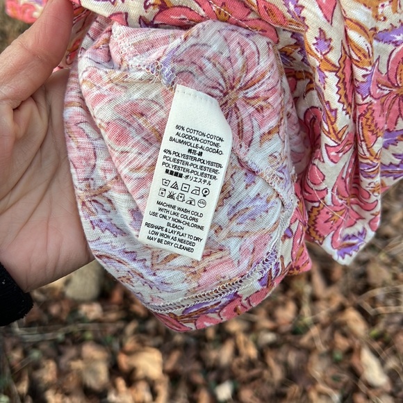 Free People Crochet Leilani Print V-Neck Crop Top - Picture 5 of 5